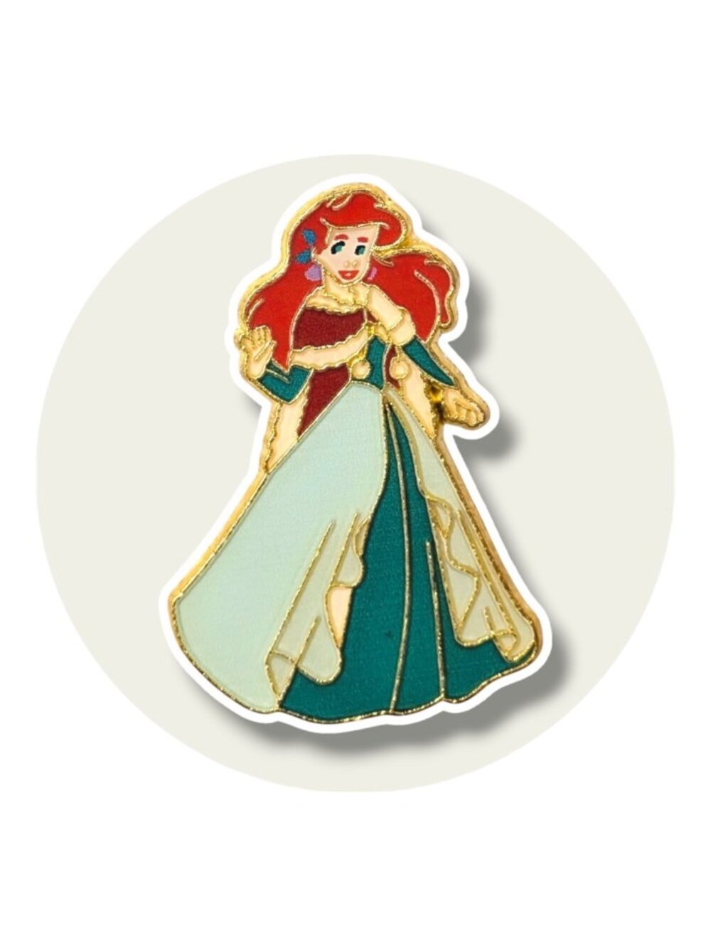 Little Mermaid Disney Paris Pin: Ariel Christmas Gown